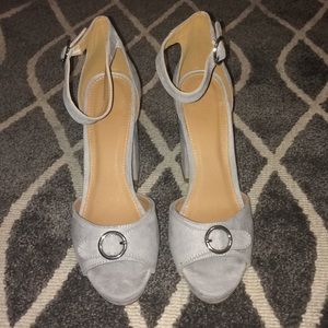 Silver/grey high heels